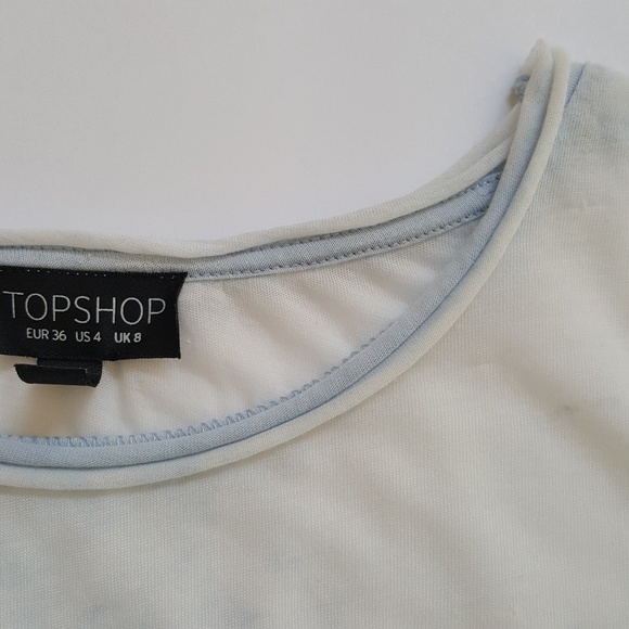 TOPSHOP New York Burnout Graphic T Shirt Top 4 - Picture 6 of 8